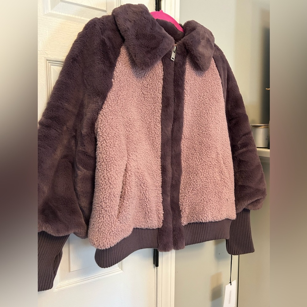 NWT Augusta sherpa baseball jacket